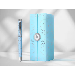 Belius Bella Roller Aluminio Azul Celeste con Relieve y Tinta Negra Caja de Diseño