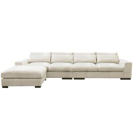 Sofa Moderno DKD Home Decor Crema 218 x 88 x 386 cm Sofa Moderno DKD Home Decor Crema 218 x 88 x 386 cm