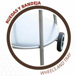 Aktive Barbacoa de Carbón Redonda 51x51x82 cm