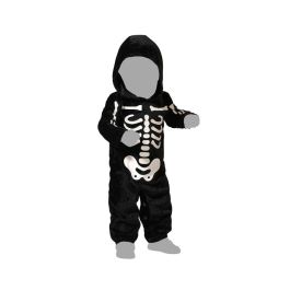 Disfraz Esqueleto Bebé con Mono Negro y Huesos Blancos