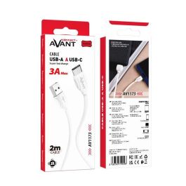 AVANT CONNECT Cable USB A a USB C, 2 metros, 3A, Carga Rápida