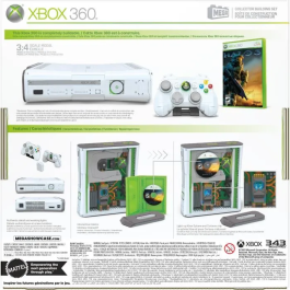 Mega Bloks Réplica Consola Xbox 360 Construible 3:4 con Mando y Detalles Precisos