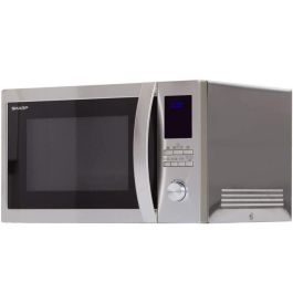 SHARP R-922STWE - Parrilla de acero inoxidable con microondas - 32 L - 1000 W - Parrilla 1100 W - Horno 2500 W - Independiente