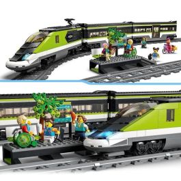 LEGO 60337 City Express Tren de pasajeros, juguete de locomotora de control remoto con faros, vías, vagón de comida, a partir de 7 años