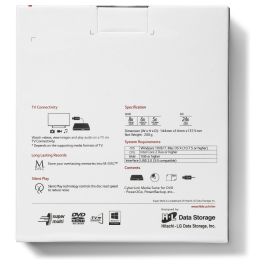LG GH24NSD1 Grabadora DVD Externa USB 2.0 8x M-DISC Silent Play Super Multi Windows 10 Mac OS Negra