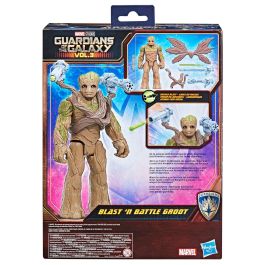 Hasbro Figura de Acción Marvel Blast N' Battle Groot, Juguete Inspirado en Guardianes de la Galaxia para Niños