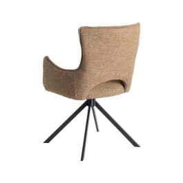 Silla Beige Tejido-Metal Salón 58,50 X 60 X 86,50 cm