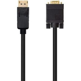 Nanocable 10.15.4402 Cable Conversor DisplayPort Macho a VGA Macho, 1920x1200@60Hz, 2m, Negro, Conectores Oro 24K, Compatible DP 1.2a Nanocable 10.15.4402 Cable Conversor DisplayPort Macho a VGA Macho, 1920x1200@60Hz, 2m, Negro, Conectores Oro 24K, Compatible DP 1.2a
