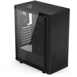 Endorfy Ventum 200 Air TG Negra Torre PC con Ventana de Vidrio Templado y Panel Frontal de Malla para Óptimo Flujo de Aire