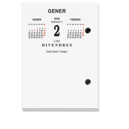 Ingraf 356434 Bloc Calendario de Sobremesa Buffet 2026, Día/Página, Catalán, 8,2x11,6 cm, Papel 70g Precio: 3.5695. SKU: B1D5ZRWYR5