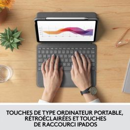 Funda con teclado para iPad - 4.a generación - LOGITECH - FOLIO TOUCH IPAD AIR - Gris Funda con teclado para iPad - 4.a generación - LOGITECH - FOLIO TOUCH IPAD AIR - Gris