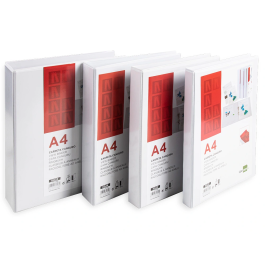 Liderpapel Carpeta Canguro 2 Anillas Mixtas 40mm A4 Plástico Blanco