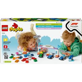 Lego Duplo Juego de Construcción: Coches de Carreras y Pilotos del Equipo F1 - Set de Ladrillos para Niños y Niñas a partir de 2 Años