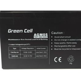 Green Cell Batería AGM05 12V/7.2Ah AGM Sealed Lead Acid para UPS, Juguetes Eléctricos, Alarmas y Dispositivos Portátiles
