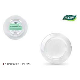 Algon Set 6 Platos Transparentes de Plástico (PS) de 19 cm (24 Unidades) Precio: 22.58999941. SKU: B1KLQTJNRM