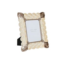 DKD Home Decor Marco de Fotos de Estilo Romántico para Fotos de 13x18 cm, Fabricado en Resina y Cristal, Colores Blanco y Cobrizo (22.8x2.6x28.6 cm) Precio: 12.50000059. SKU: S3043799