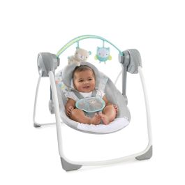 Ingenuity Compact Swing Comfort 2 Go Bosque Fantasioso, 6 Velocidades, 8 Melodías, Arnés 5 Puntos, Temporizador y Arco Actividad