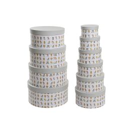 DKD Home Decor Caja Kids Best Friends Blanco Multicolor 37.5 x 18 x 37.5 cm Set de 10 Precio: 41.50000041. SKU: S3038826