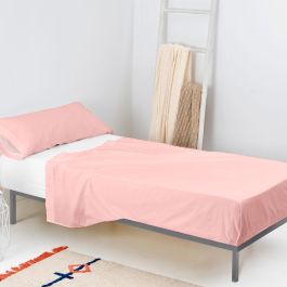 Juego de Sábanas HappyFriday BASIC KIDS Rosa claro Cama de 105 2 Piezas