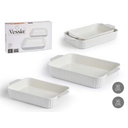 Set Bandejas Rectangulares Vessia 36x22x6 cm, Porcelana Blanca, Apto Lavavajillas (6 Unidades) Precio: 94.89000048. SKU: B18Y93WXYC