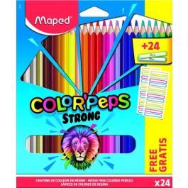Lapices De Colores Maped Color Peps Strong Estuche De 24 (Regalo 24 Etiquetas) Precio: 5.50000055. SKU: B1GQ2KKJ4T