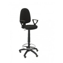 Taburete Piqueras Y Crespo Ayna Brazos Fijos Ergonomico Mecanismo De Contacto Permanente Regulable En Altura Y Aro Reposapies Ruedas De Parquet Asiento Y Respaldo Tapizados Bali Negro Precio: 230.50000028. SKU: S5702433