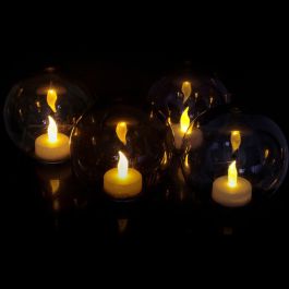 The Candle Factory Vela Led De Mesa 9x9,5 cm con Efecto Llama Titilante