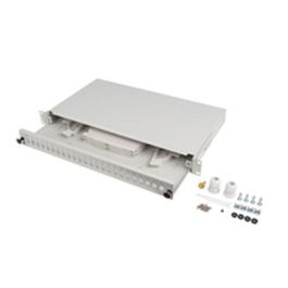 Lanberg FOP1-24SS-LDS Panel de parcheo de fibra óptica 1U de 24 puertos de acero gris para montaje en rack