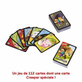 Mattel Games FPD61 Uno Minecraft, Juego de Cartas para Niños a partir de 7 Años