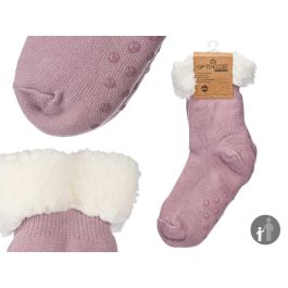 Calcetin Sherpa Infantil Lila Claro Giftdecor 15X30CM (12 Unidades) Precio: 62.68999957. SKU: B178SHKYWZ