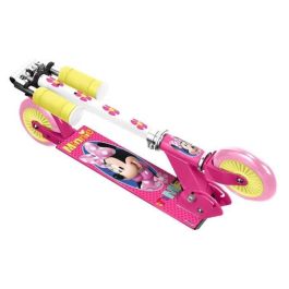 Disney Minnie Patinete Plegable 2 Ruedas Niña Altura Ajustable Rodamientos ABEC 5 Ruedas PVC 120mm Freno Trasero