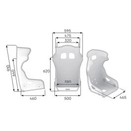 OMP Asiento Racing HTC Evo Carbono FIA 8855-2021 Negro OMPHA0-0900-A01-071