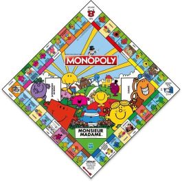 Winning Moves WIN1698740636980 - Monopoly Monsieur Madame - Juego de Mesa - Protagonizado por personajes de Monsieur Madame
