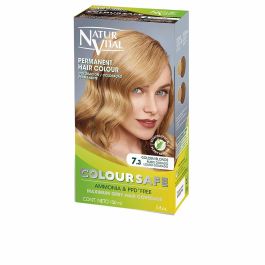 Natur Vital COLOURSAFE Tinte Permanente #7.3 Rubio Dorado con Queratina Vegetal, Aloe Vera y Aceite de Girasol, Cobertura de Canas