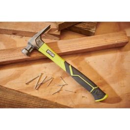 Ryobi AAABC79840 Martillo de carpintero 450 g para trabajo con madera y clavado preciso