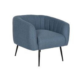Sillón DKD Home Decor Azul Negro Dorado Espuma Madera Metal 81 x 75 x 73 cm Precio: 221.9900001. SKU: B12VBV79AZ