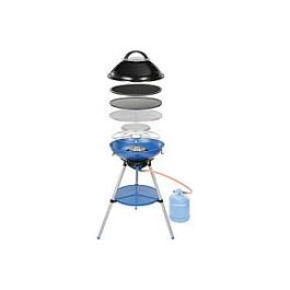 CAMPINGAZ Party Grill 600 R - Hornillo de Camping de Combustible Líquido, 1 Zona, Peso 10.7 kg, Negro/Azul/Metálico