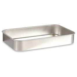 Kinvara Rustidera de Aluminio 35x22 cm apta para Gas y Horno, Color Plata