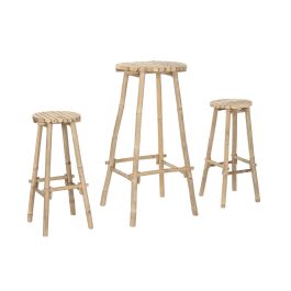 Mesa Bar Tropical DKD Home Decor 50 x 105 x 50 cm Set de 3 Mesa Bar Tropical DKD Home Decor 50 x 105 x 50 cm Set de 3