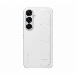 Samsung SAM1735460739992 Funda Galaxy S25 Blanca con Función Soporte y Correa Integrada