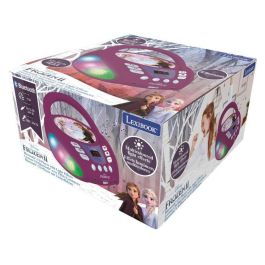 Lexibook Reproductor CD Portátil Bluetooth 5.0 Frozen 2 Niños CD/CD-R/CD-RW con Luces Multicolor, Función Karaoke y Auxiliar
