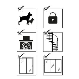 Nordlinger Pro Cortafuegos plegable con portillo para chimeneas y estufas - protección contra incendios