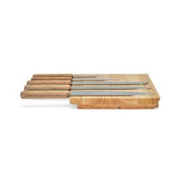 Livoo MEC136 - Juego de 5 cuchillos con hoja de acero inoxidable - Incluye soporte magnético - Medidas: 20 a 32,5 cm