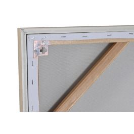 DKD Home Decor Cuadro Moderno Hojas Nidos Lienzo Verde Beige 3.5 x 90 x 120 cm (2 Unidades)