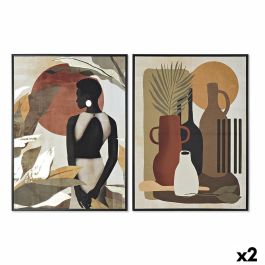 DKD Home Decor Cuadro Colonial Multicolor 2.7 x 72.5 x 52.5 cm (2 Unidades)