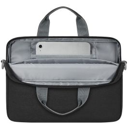 Rivacase 7522 Maletín para portátil Prater 14 pulgadas negro, de poliéster, con tirante para hombro y compartimento para tablet