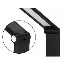 Q-connect Lampara Escritorio Vega LED 10W 400lm Tactil 5 Niveles Brillo Color Regulable Negro