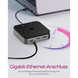 ICY BOX IB-DK408-C41 USB4/Thunderbolt 4 Docking Station 7 en 1 con 60W Power Delivery HDMI 2.1 DisplayPort 1.4 Ethernet