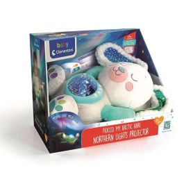 Clementoni Peluche Conejito Polar Aurora Boreal con Luz y Sonidos para Bebés +0 Meses