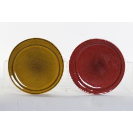 DKD Home Decor Plato Gres Esmaltado Colección Greature 5 Terracota Amarillo 21.4 cm Apto Microondas Lavavajillas (Pack 12) Precio: 30.6009. SKU: B1FKZB7QB4